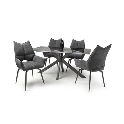 Tokyo 1.6m & 4 Denver Dining Set