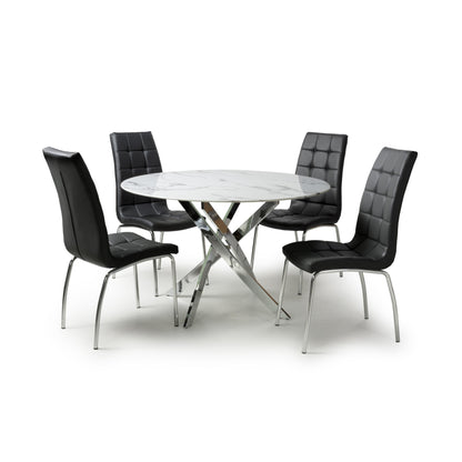 Astoria Round Dining Table & 4 Jenner Chair Dining Set