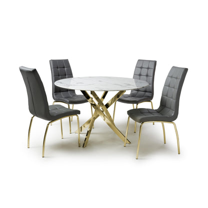 Astoria Round Dining Table & 4 Jenner Chair Dining Set