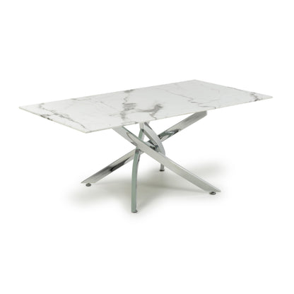 Astoria White & Chrome Coffee Table