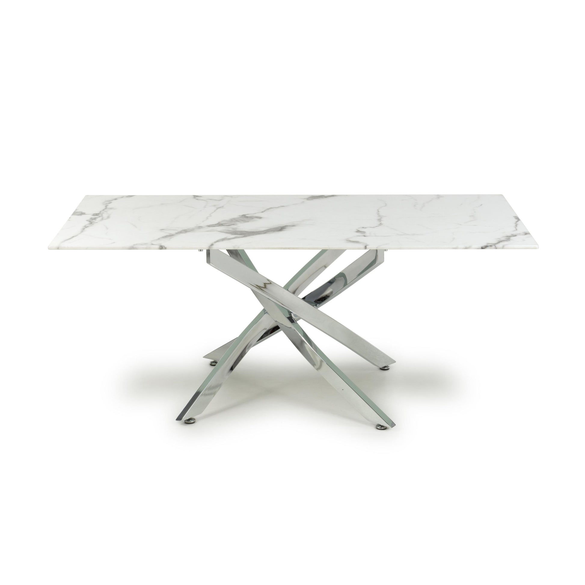 Astoria White & Chrome Coffee Table