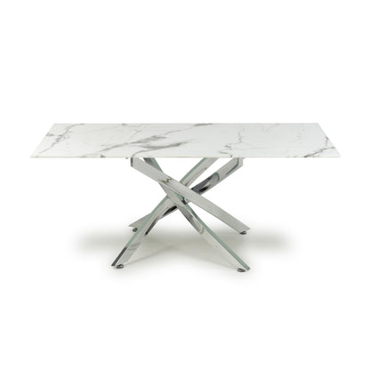 Astoria White & Chrome Coffee Table