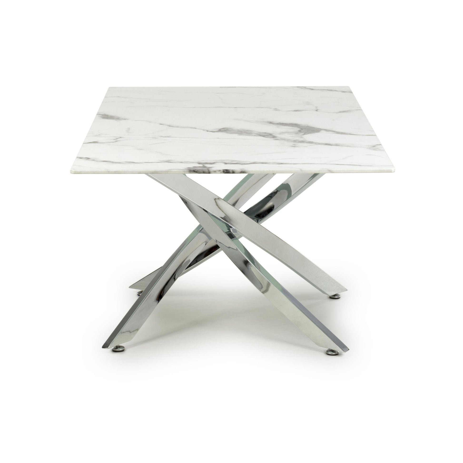 Astoria White & Chrome Coffee Table