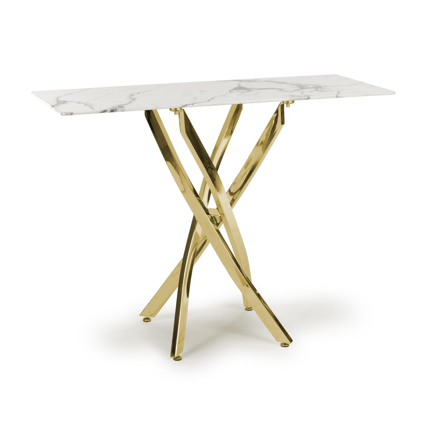 Astoria White & Gold Console Table