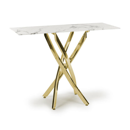 Astoria White & Gold Console Table