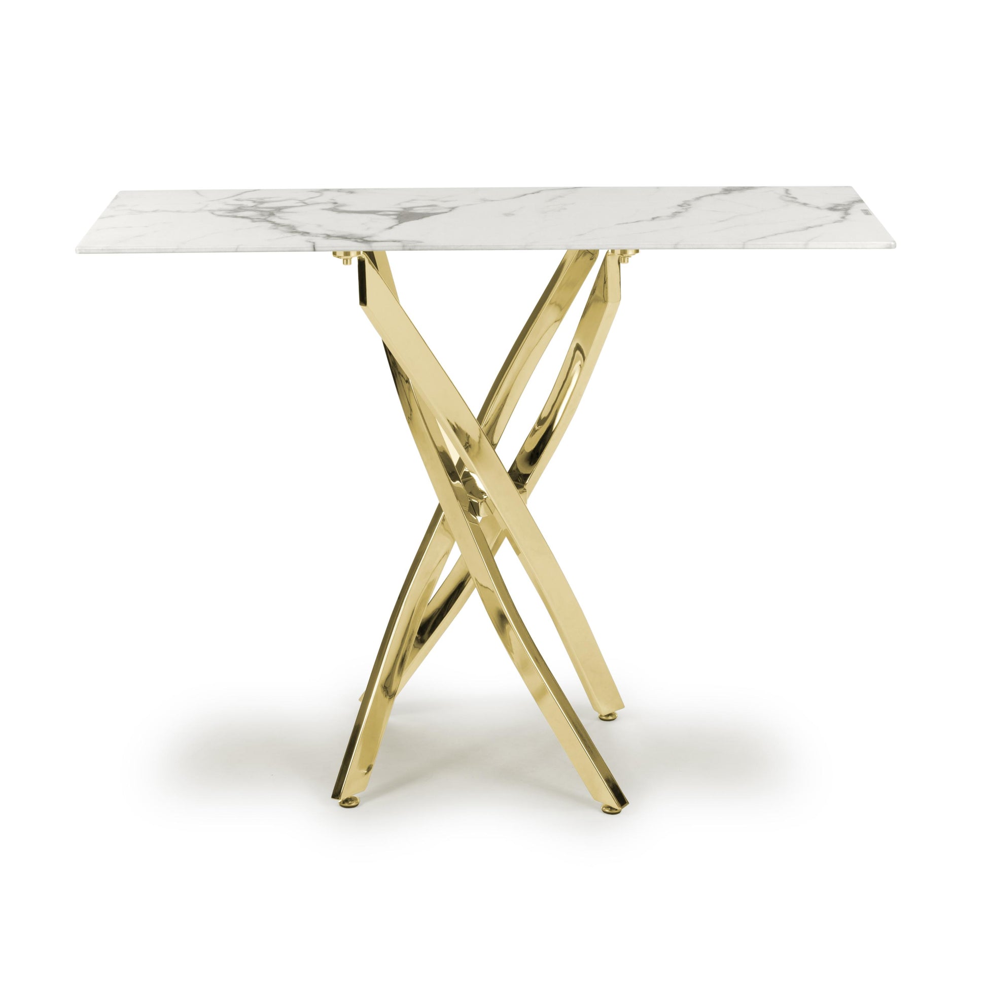 Astoria White & Gold Console Table