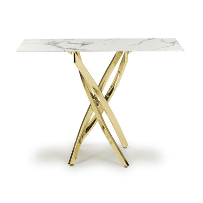 Astoria White & Gold Console Table