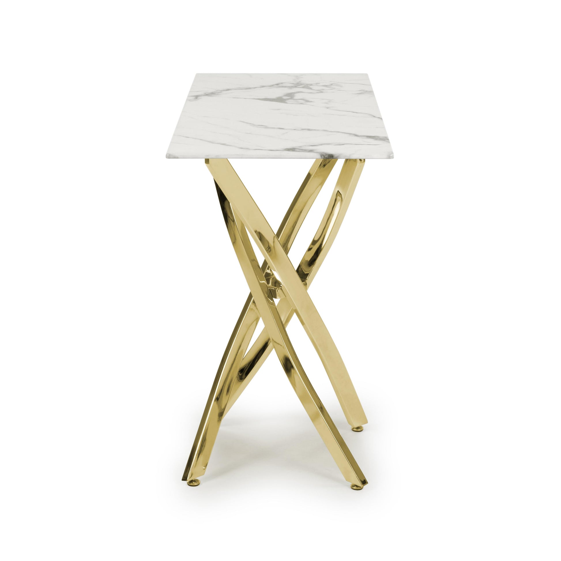 Astoria White & Gold Console Table