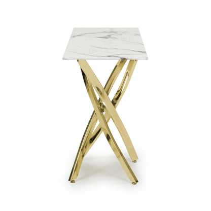 Astoria White & Gold Console Table