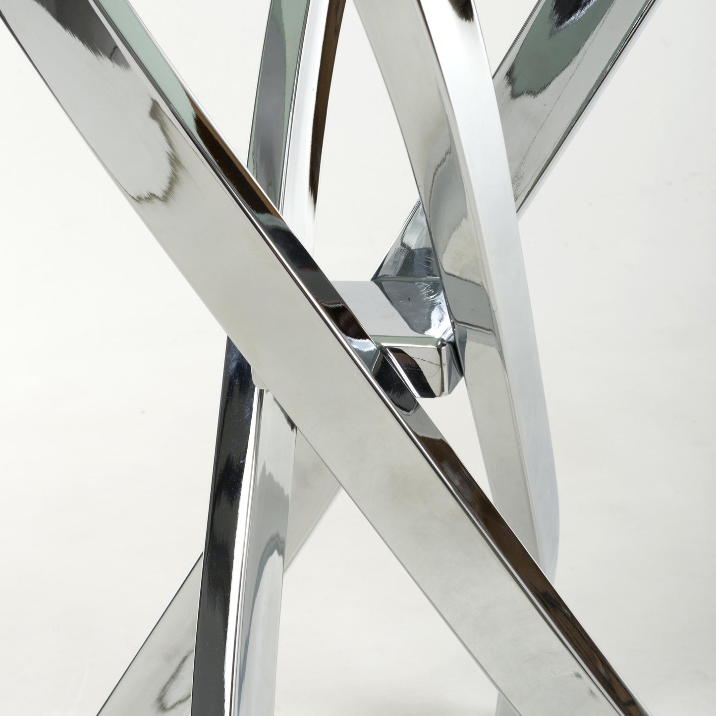 Astoria White & Chrome Console Table