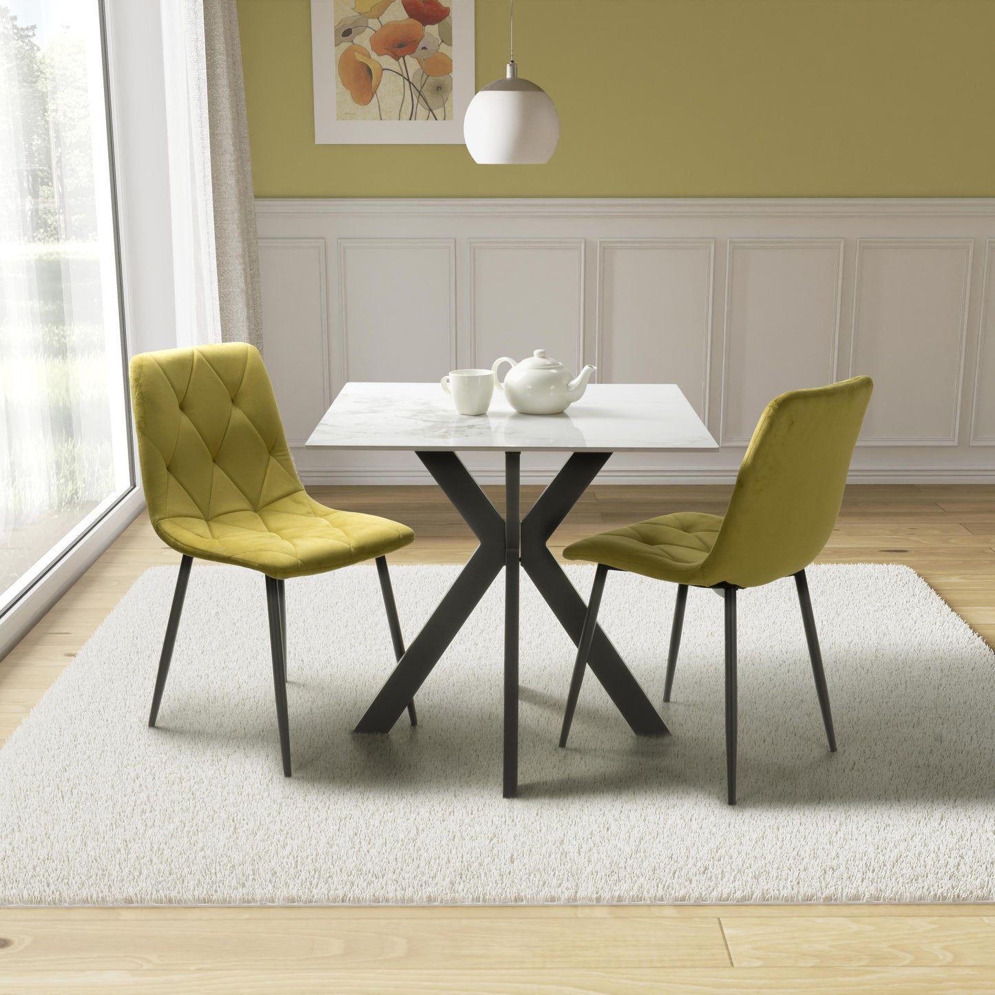 Tokyo 80cm & 2 Vernon Dining Set