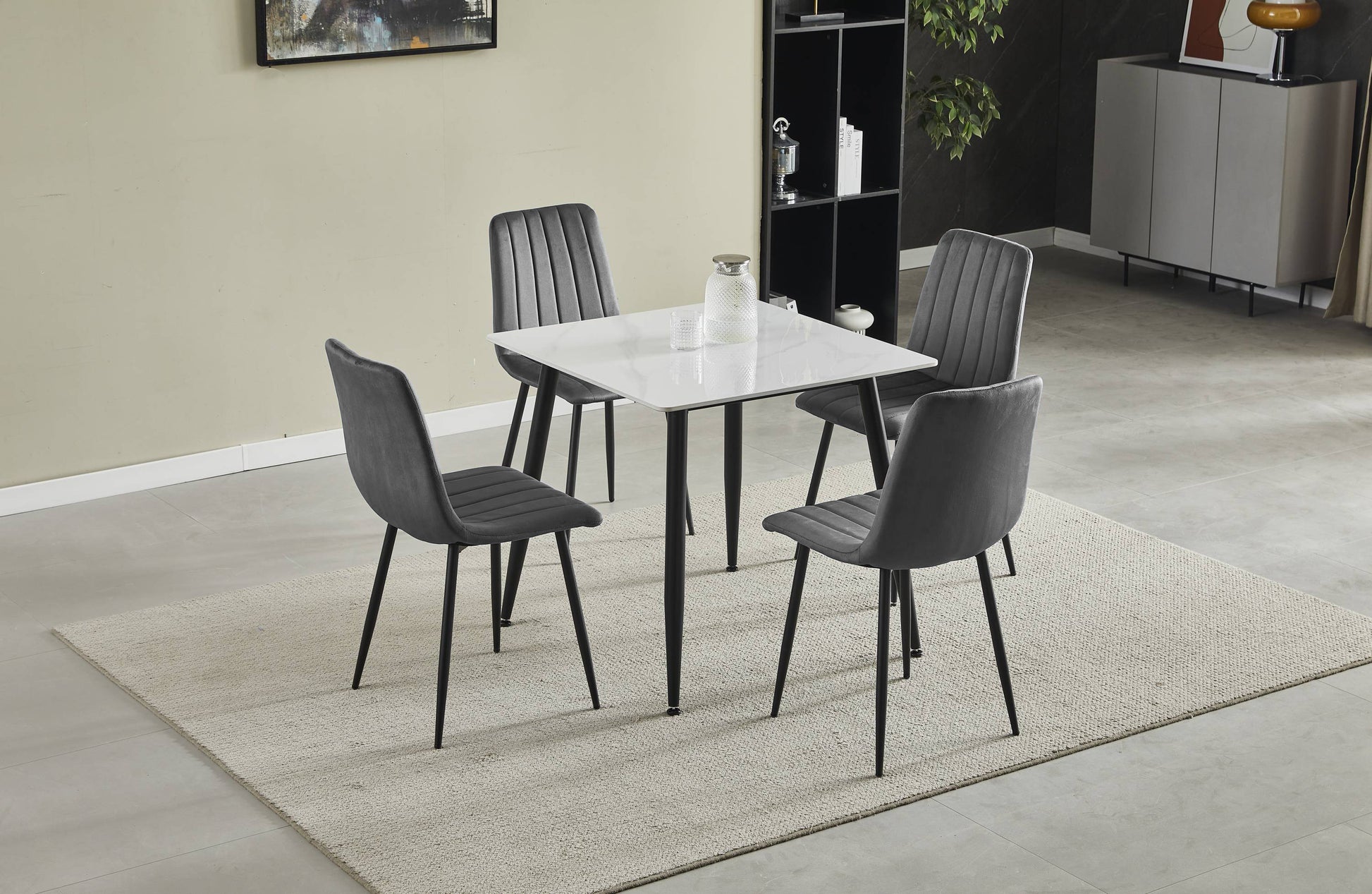 Monaco 0.8m & Lisbon Dining Set