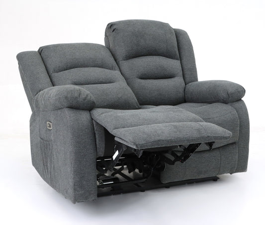 Alva Electric Recliner Sofa - Graphite - 3 Seater+2 Armchair