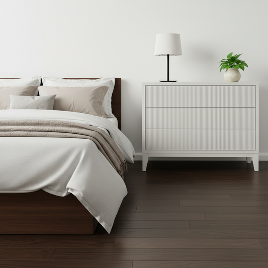 Amur White 3 Drawer Chest