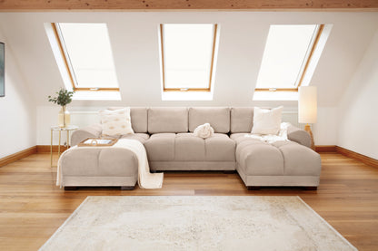 Azzuro Sofa Mocha U Shape Corner