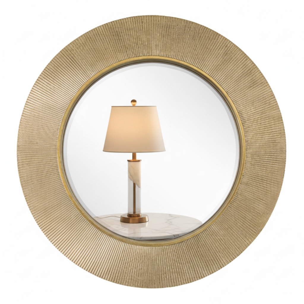 Edvin Gold Finish Wall Mirror