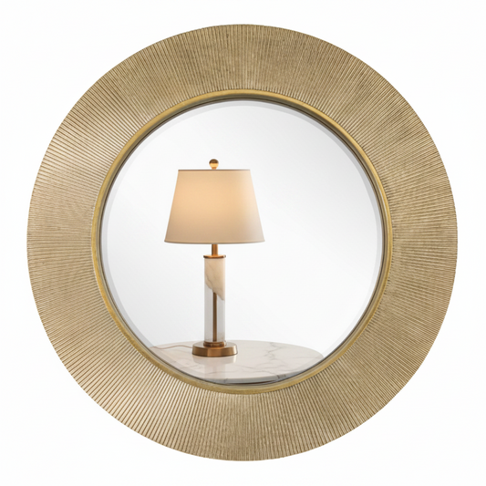 Edvin Gold Finish Wall Mirror