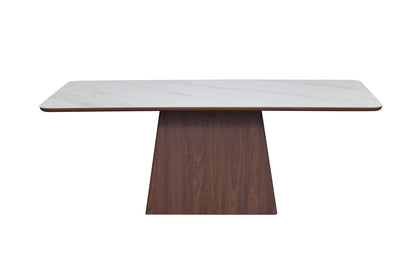 Ezra Walnut & White Sintered Stone 2m Dining Table