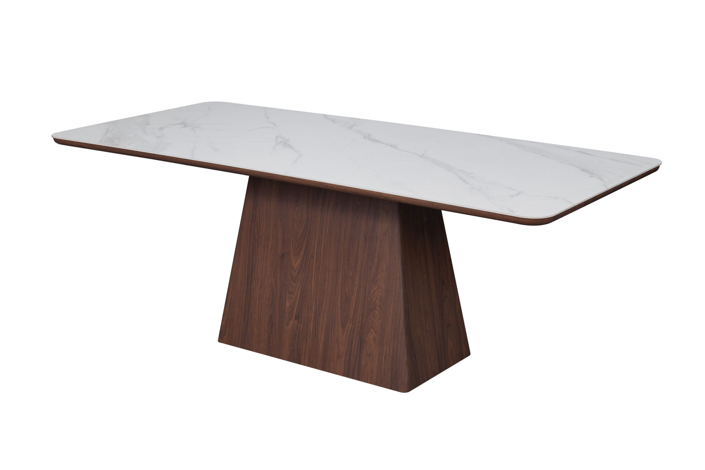Ezra Walnut & White Sintered Stone 2m Dining Table