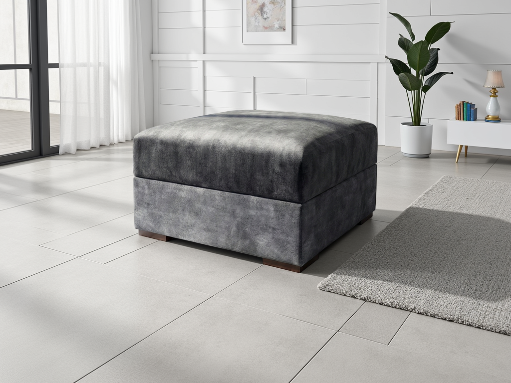 Serena Sofa Black Footstool