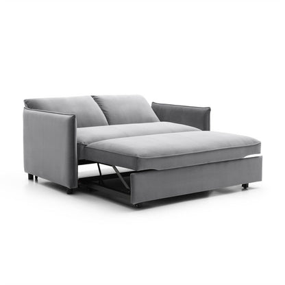 Luna Athena Grey Velvet Pop-up Modern Sofa Bed - Pak Tao