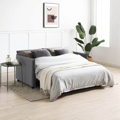 Luna Athena Grey Velvet Pop-up Modern Sofa Bed - Pak Tao