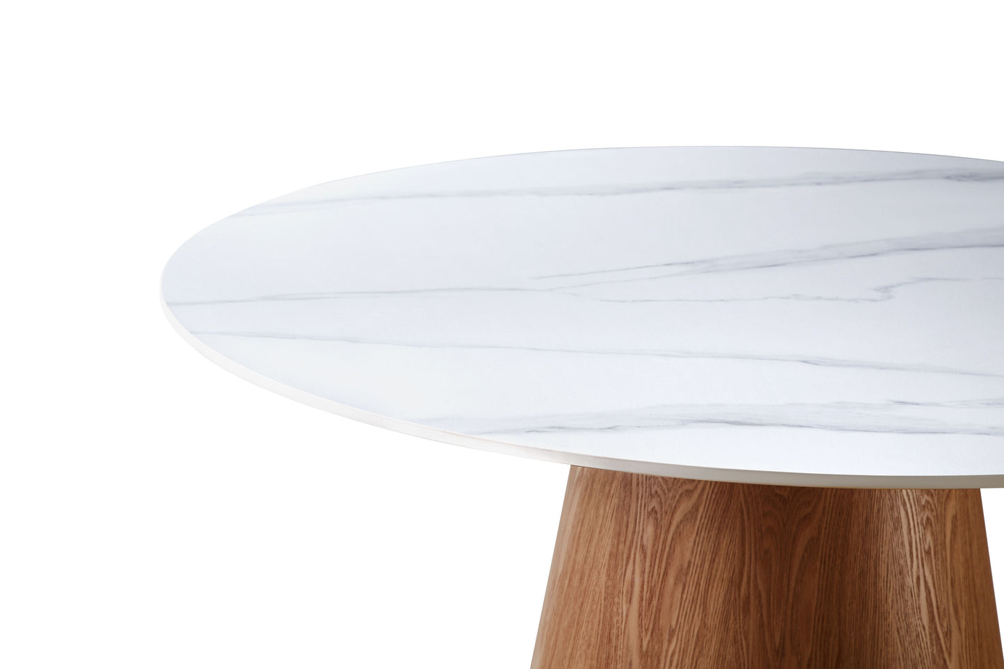 Lillan Walnut & White Sintered Stone 1.2m Round Dining Table