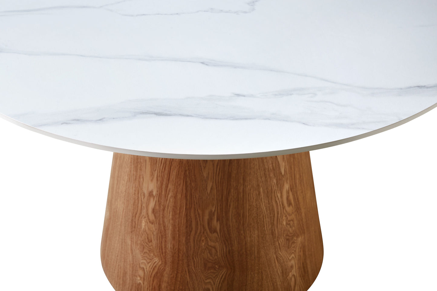 Lillan Walnut & White Sintered Stone 1.2m Round Dining Table