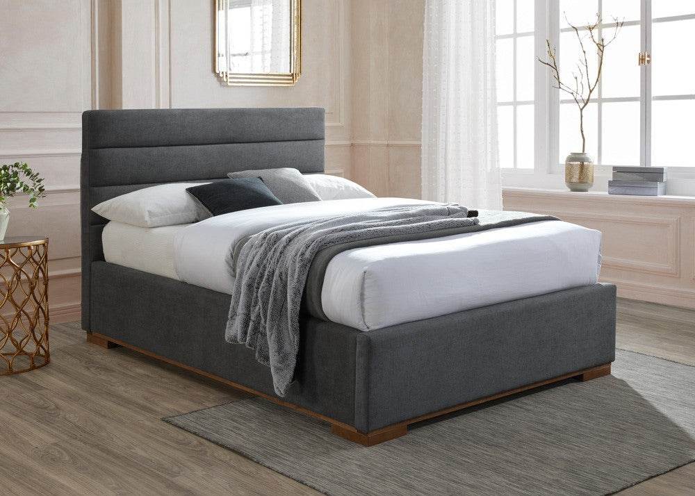 Time Living Dark Grey King (5ft) Mayfair Ottoman Bed Frame - Pak Tao
