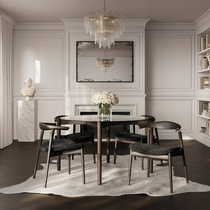 Ned Clear and Chocolate Dining Table