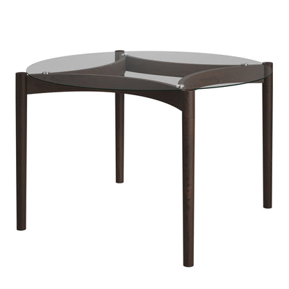 Ned Clear and Chocolate Dining Table