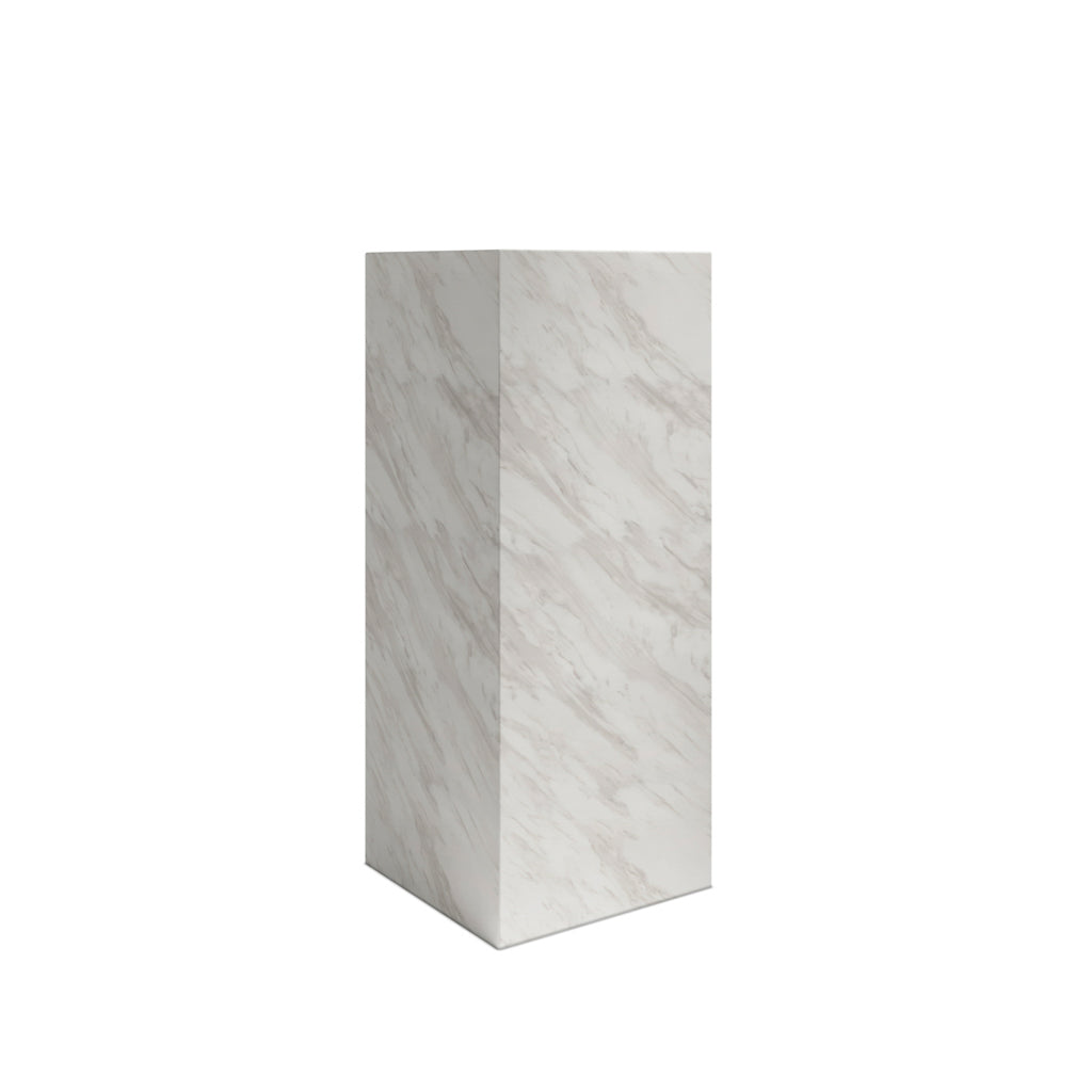 Sur White Marble Small Pedestal