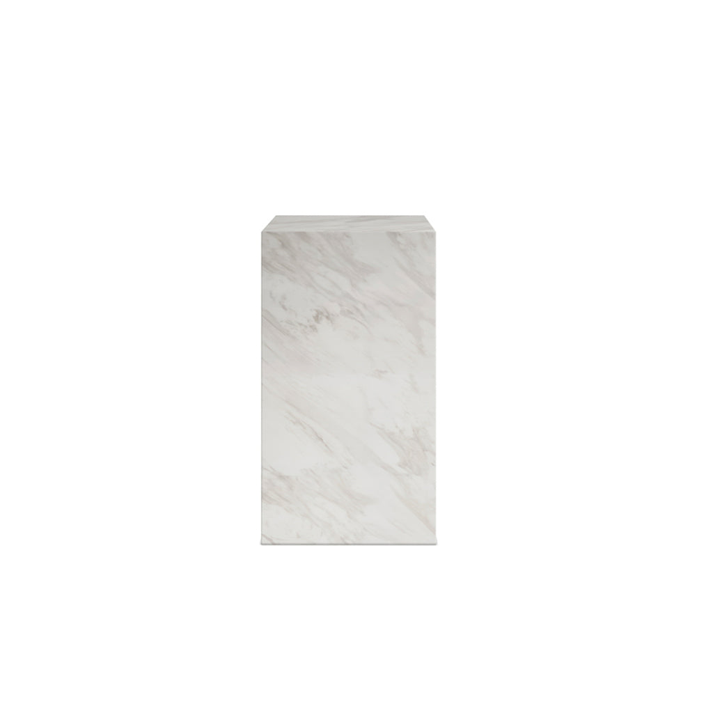 Sur White Marble Small Pedestal