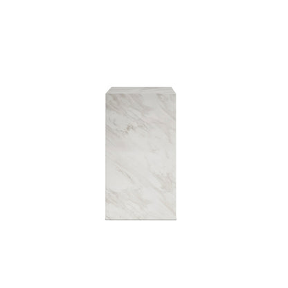 Sur White Marble Small Pedestal
