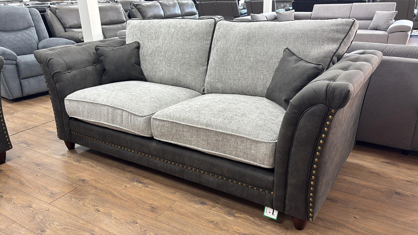 Bella Fullback Sofa Grey 3 Seater