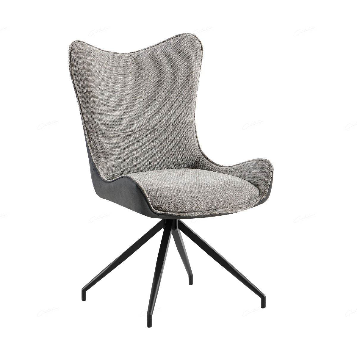 Cayman Grey Contrasting Fabric Dining Chair - Pak Tao