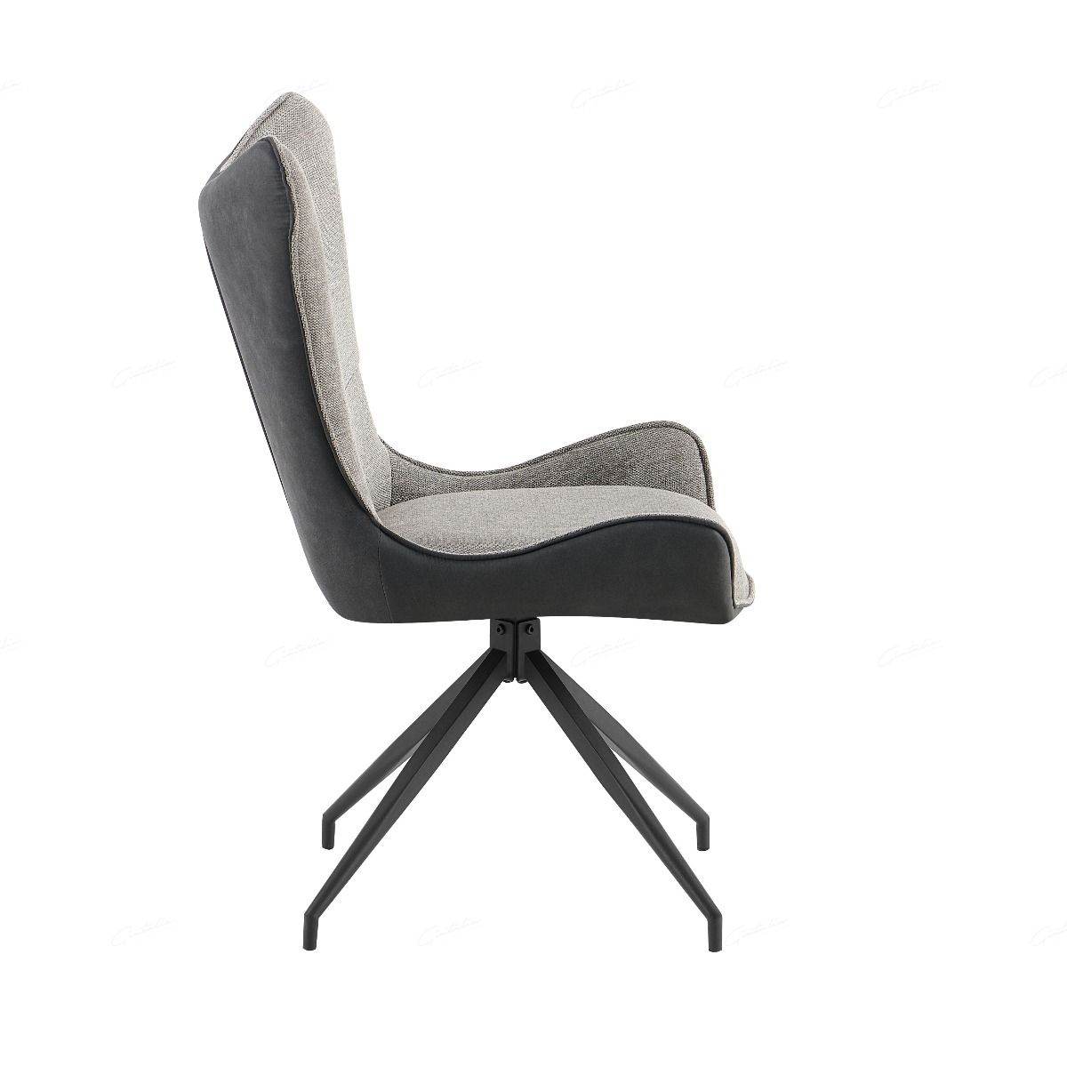 Cayman Grey Contrasting Fabric Dining Chair - Pak Tao