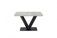 Alessia Grey Ceramic Marble 1.2m Dining Table