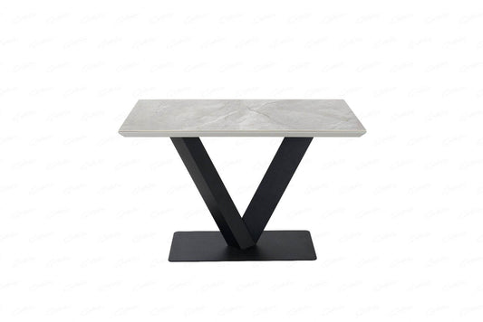 Alessia Grey Ceramic Marble 1.2m Dining Table - Pak Tao