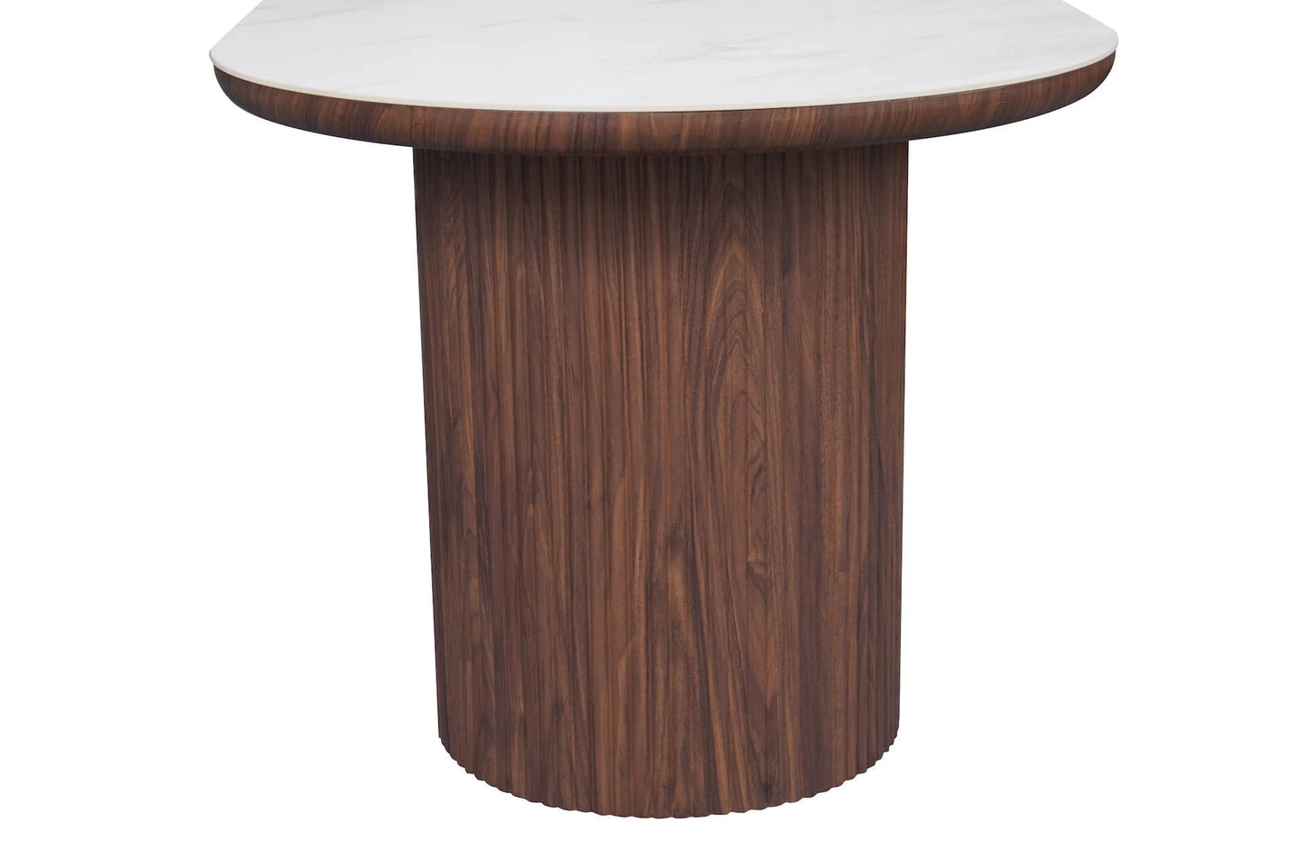 Mateo Walnut & White Sintered Stone Oval 2m Dining Table