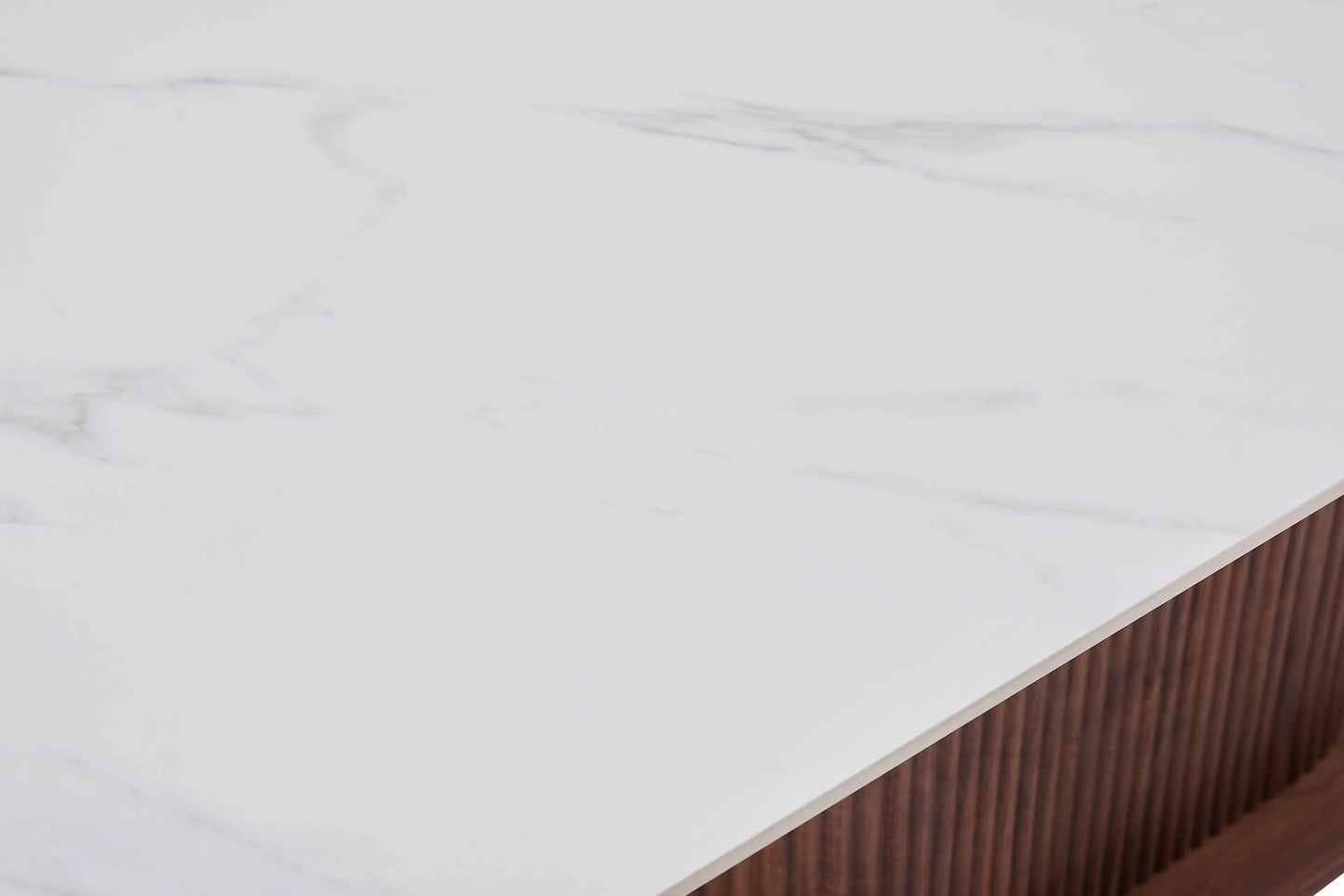 Eleanor Walnut & White Sintered Stone 1.8m Dining Table