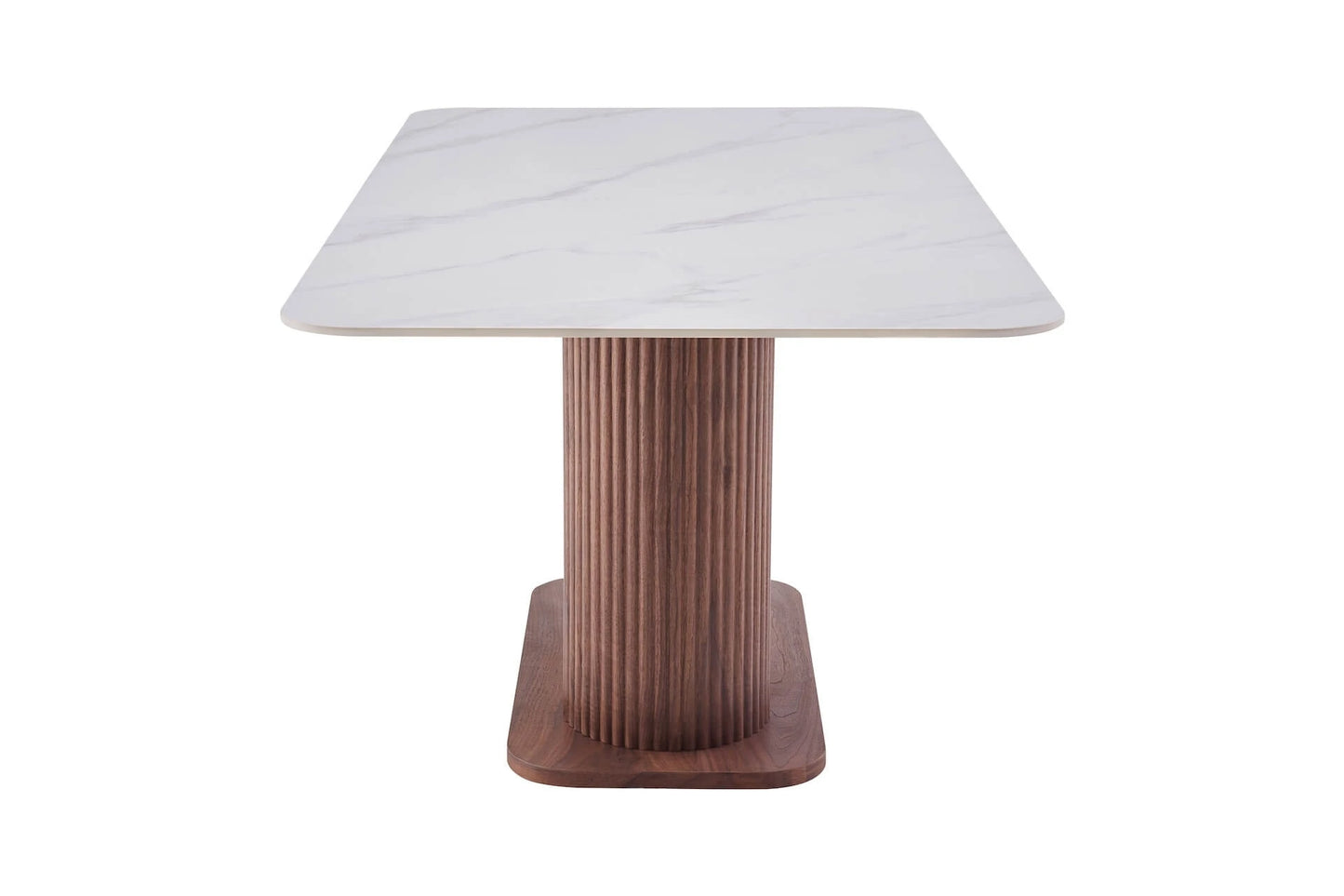 Eleanor Walnut & White Sintered Stone 1.8m Dining Table