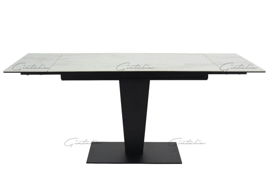 Valentina White Ceramic Extending Dining Table - Pak Tao