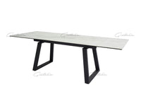 Dante White Ceramic Extending Dining Table