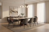 Feretti Matt White Pandora Italian Ceramic Extending Dining Table
