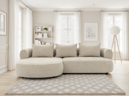 Ferro Beige Left Hand Corner Sofa