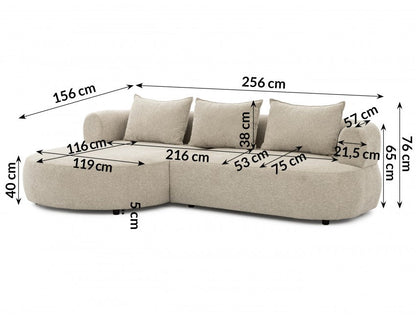 Ferro Beige Left Hand Corner Sofa