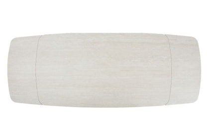 Ginevra Walnut & White Travertine Ceramic Extending Dining Table