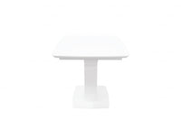 Logato Matt White & Glass SMALL Extending Dining Table