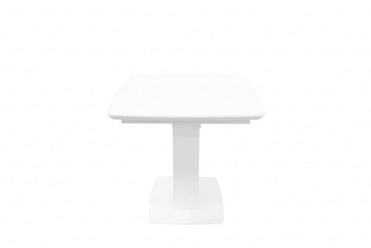 Logato Matt White & Glass SMALL Extending Dining Table - Pak Tao